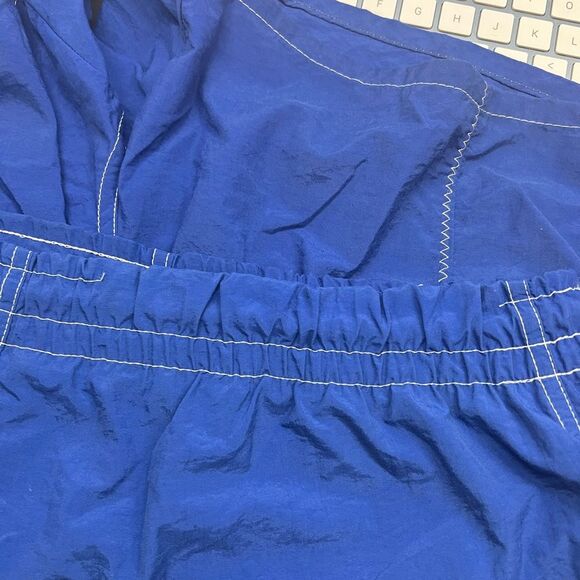 Swim Board Shorts Mens Size Extra Large Blue Athletic White Graphic Mesh Lining - Picture 5 of 7